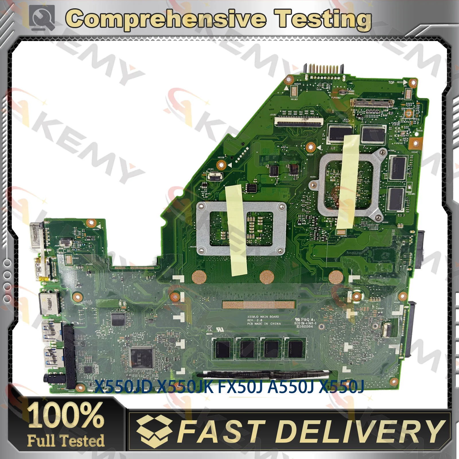 X550JX Laptop Motherboard For ASUS VivoBook FX50J X550JF A550J X550JD K550J F550J W50J Mainboard With i3 i5 i7 CPU 100% Tested