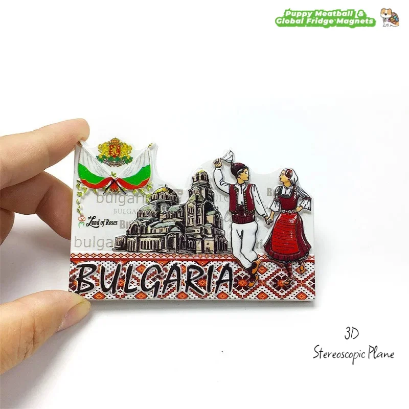 Bulgaria High-Value Souvenirs Travel Gifts Premium Kitchen Decoration Fridge Magnets