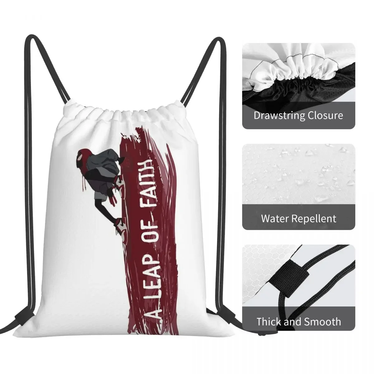 A Leap Of Faith Backpacks Multi-function Portable Drawstring Bags Drawstring Bundle Pocket Sports Bag Book Bag For Travel School