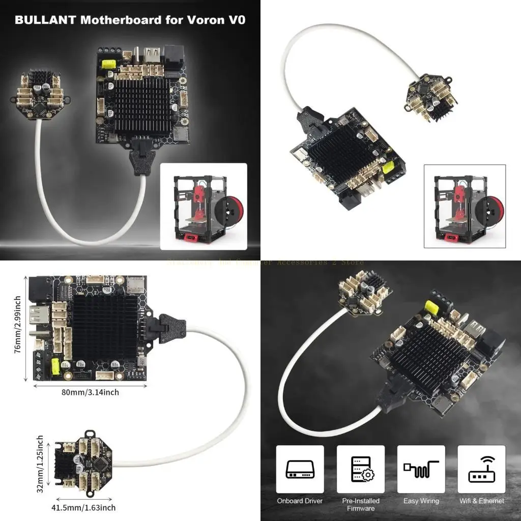 

Bullant Motherboards Control Board with M36 Board for 3D Printing Perfect for Klipper Firmware and for V0