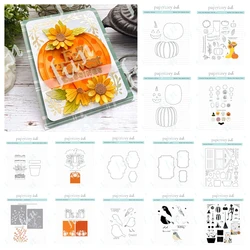 금속 절단 다이 DIY 스크랩북 공예 가을 수확 축복 할로윈 다이 컷 스텐실 사진 앨범 스탬프 템플릿 장식