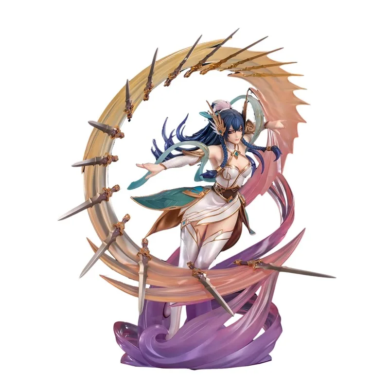 오리지널 LOL 리그 오브 레전드 Jade Sword Legend: Erelia Blade 소녀 인형 조각 애니메이션 액션 액세서리 모델 장난감 선물