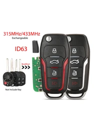 jingyuqin 315/433MHz 4D63 OUCD6000022 CWTWB1U793 Modified Remote Key For Ford Escape Focus C-Max Transit F250 F350 F450 F550