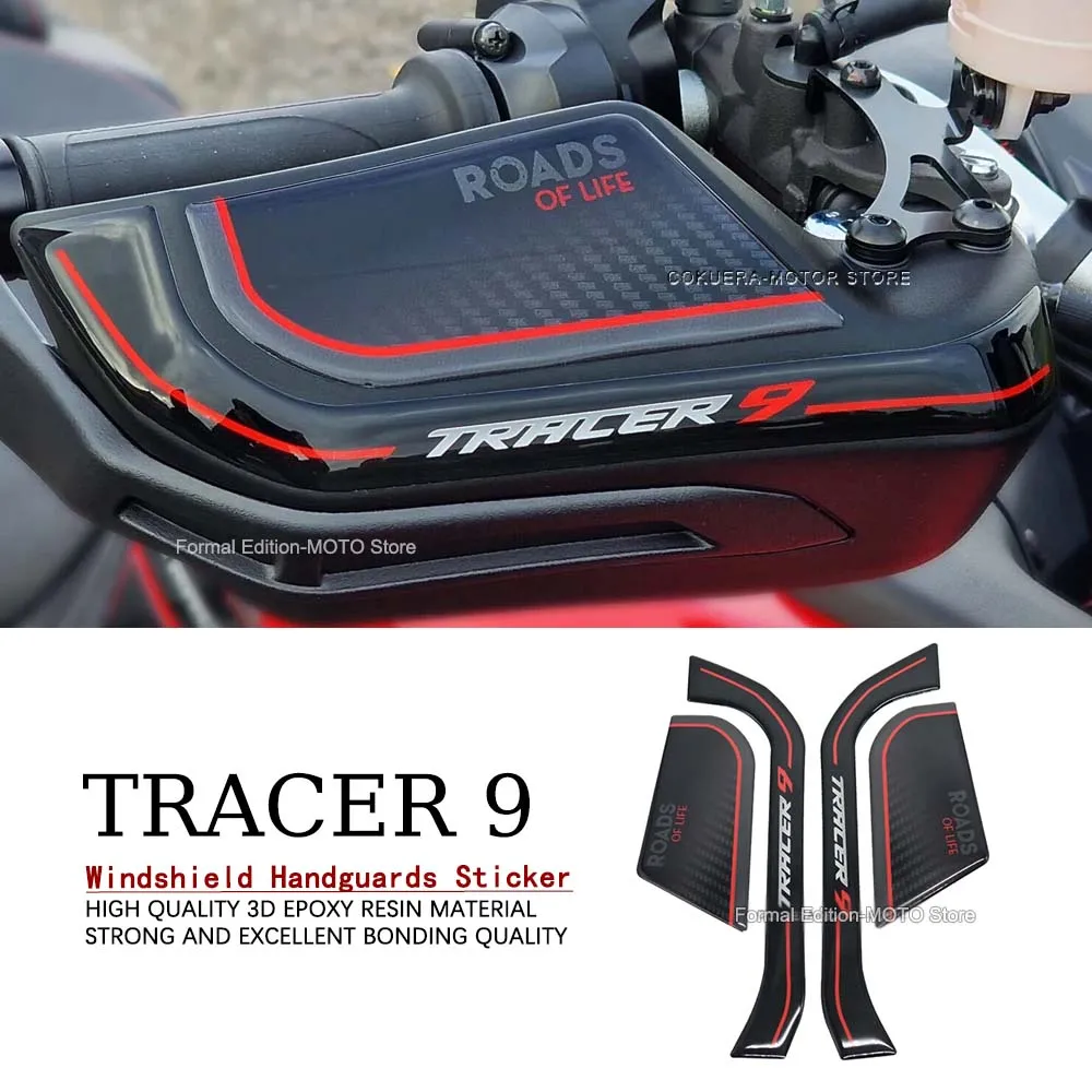 For Yamaha TRACER 9 2022 2023 Motorcycle Accessories 3D Epoxy Resin Sticker Windshield Handguards Protection Sticker