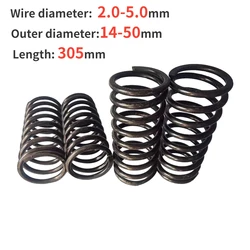 1pcs Springs Length 305mm Wire Diameter2.0/2.5/3.0/3.5/4.0/5.0mm Y-type Compression Spring 65 Manganese Steel Pressure Spring