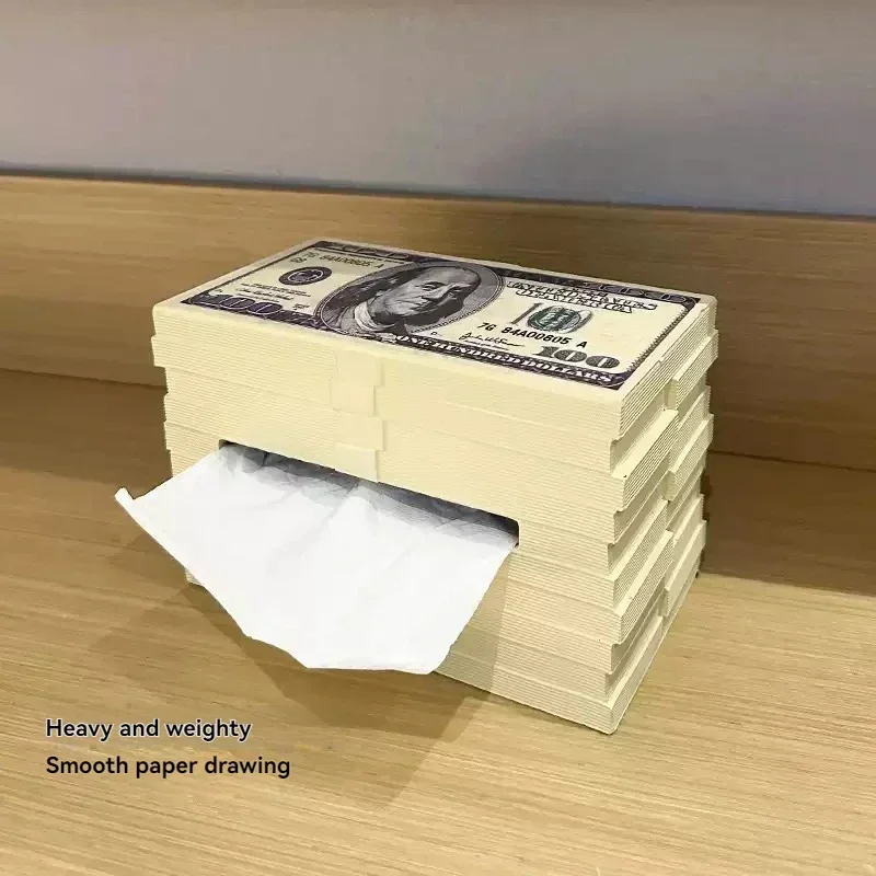 US Dollar Tissue Box Napkin Holder Table Napkin Tissue Case Paper Box Container Home Desktop Storage Decoration Funny Gifts