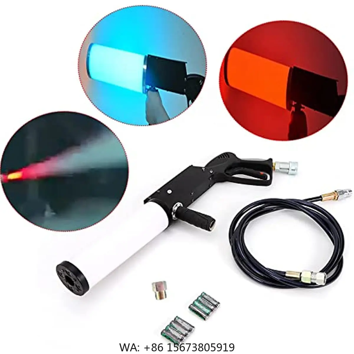 Máquina de Fumaça CO2 Topflashstar com LED Branco, Pistola de Ar CO2 Original para Festas, Clubes e DJs - Lançamento Quente!