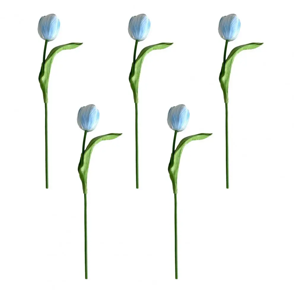 

Plastic Steel Wire Tulips Artificial Tulip Flowers 13 Long Stem Realistic Faux Tulips for Spring Easter Wedding Home Kitchen