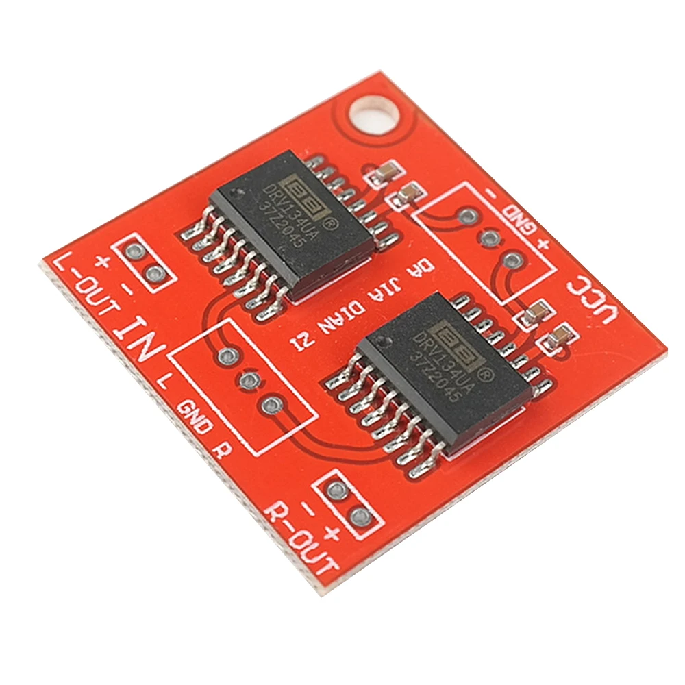 Dual Channel DRV134 Unbalanced To Balance Board Use For Balanced Input Power Amplifier Board For Dual Power Supply