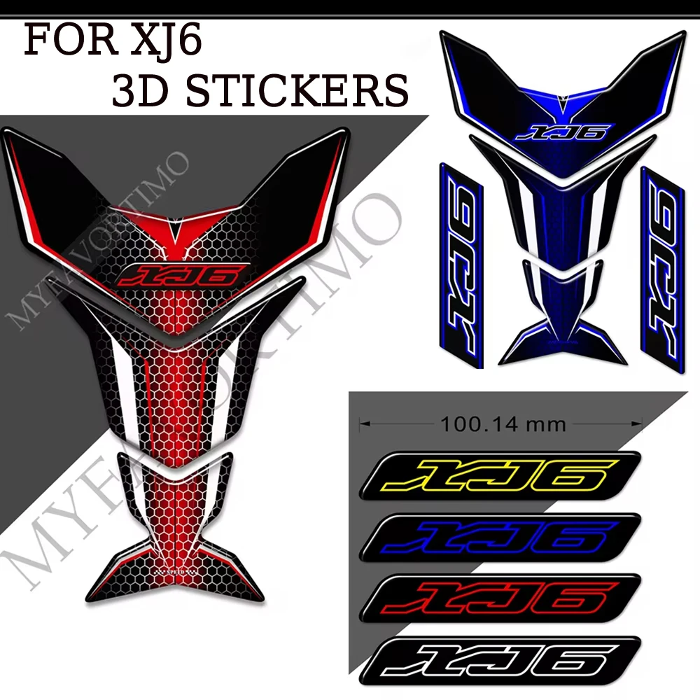 

For Yamaha XJ6 XJ6N XJ600 XJ650 Motorcycle Tank Pad Fish Bone Stickers Emblem Badge Logo Fuel Oil Kit Knee Helmet Protector