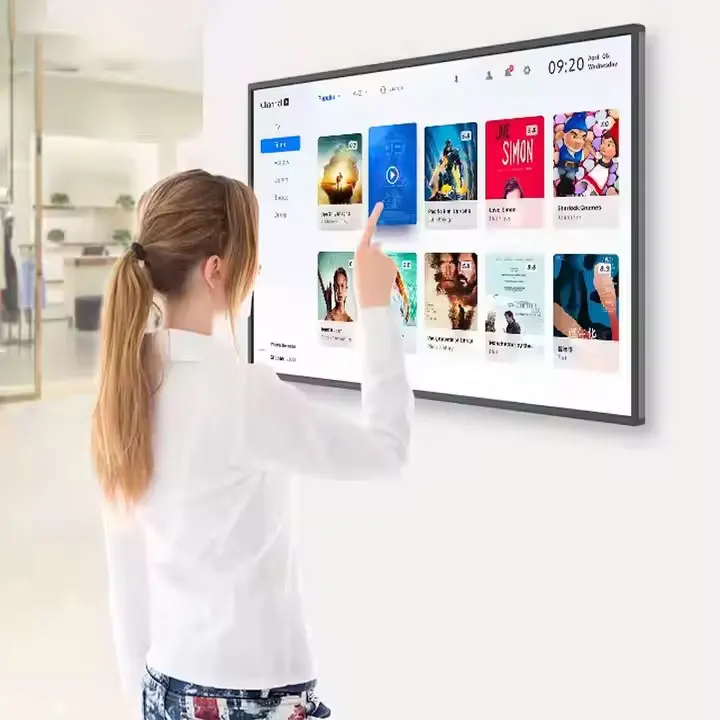Display per segnaletica digitale con monitor touch screen all-in-one di alta qualità con sistema operativo Windows