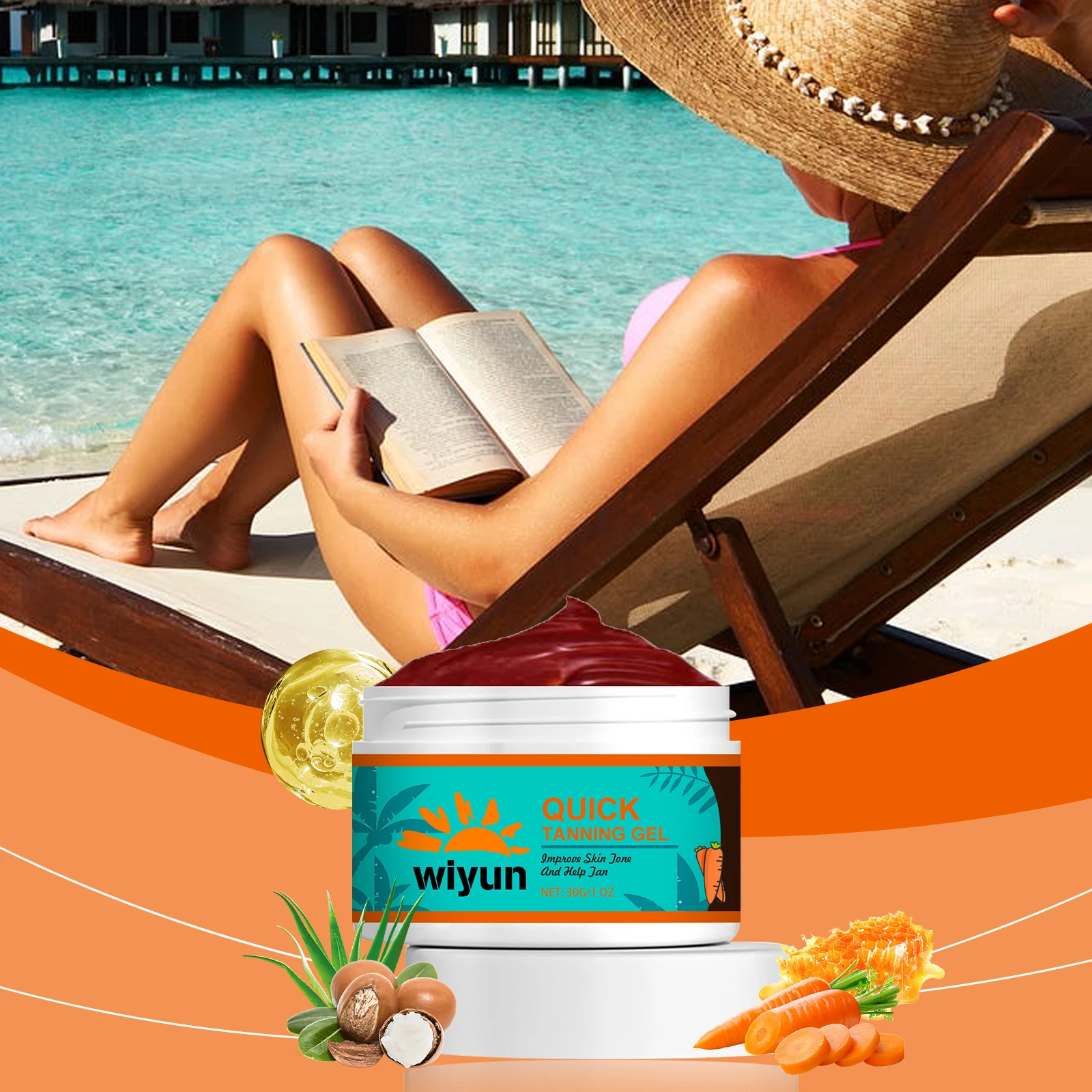 

Wiyun Helping Black Repair Gel Helping Black Repair Gel Бронзовый гель для помощи во коже Увлажняющий и увлажняющий питательный гель