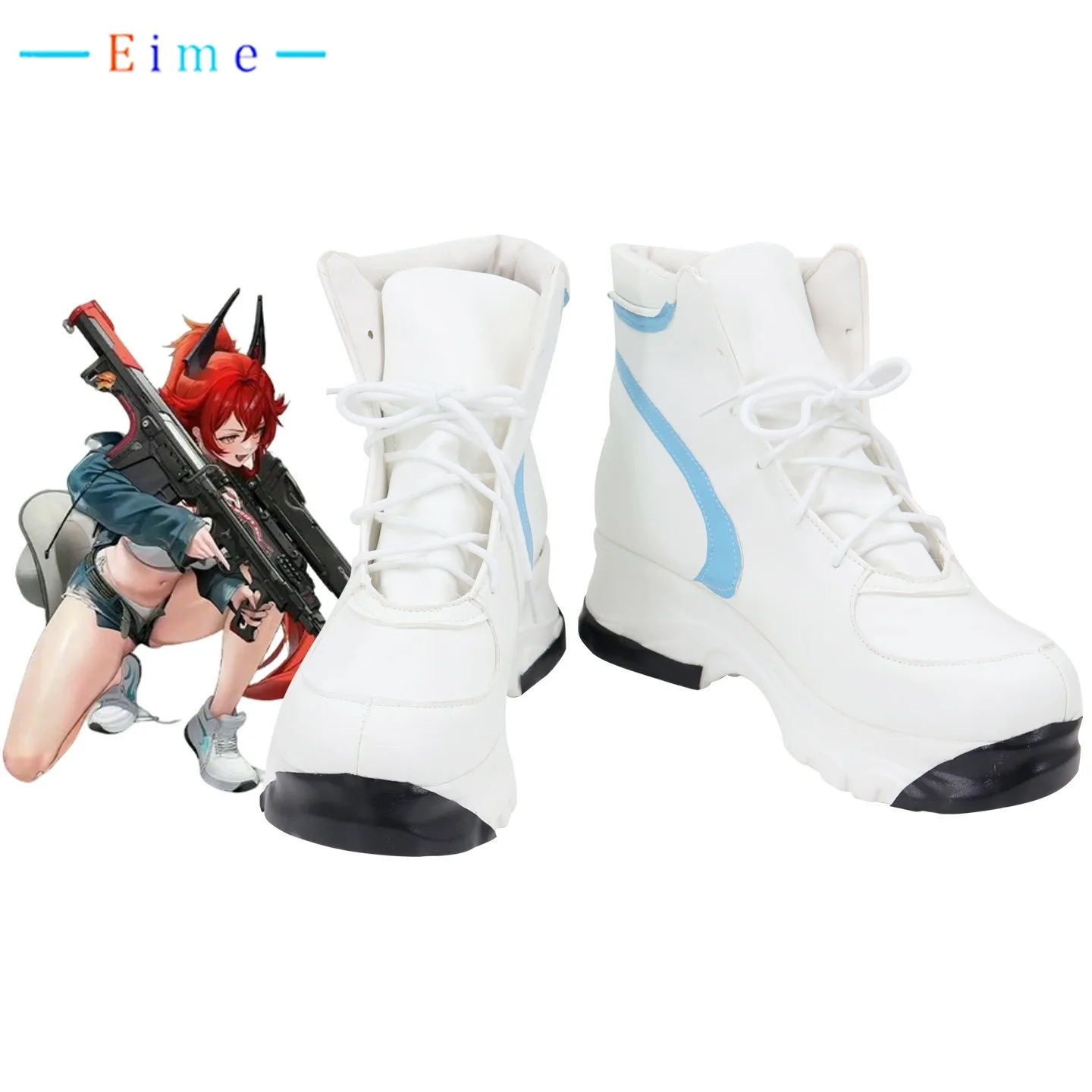 

Игра Nikke Red Hood, обувь для косплея, реквизит для косплея, обувь из искусственной кожи, карнавальные ботинки на Хэллоуин, индивидуальный заказ