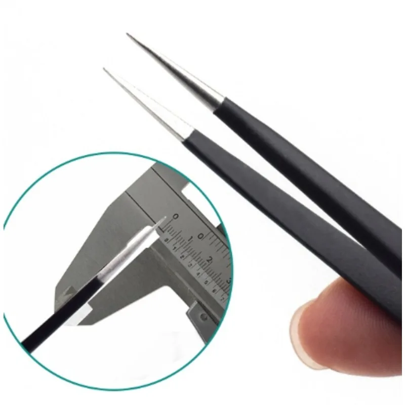 1pcs ESD10-15 Anti-static Curved Straight Tip Forceps Precision Soldering Tweezers ESD Tool