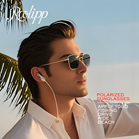 Stylish Square Metal Frame Sunglasses for Men Women UV400 Polarized Sunglasses Trendy Eyewear for Driving Travel Outdoor