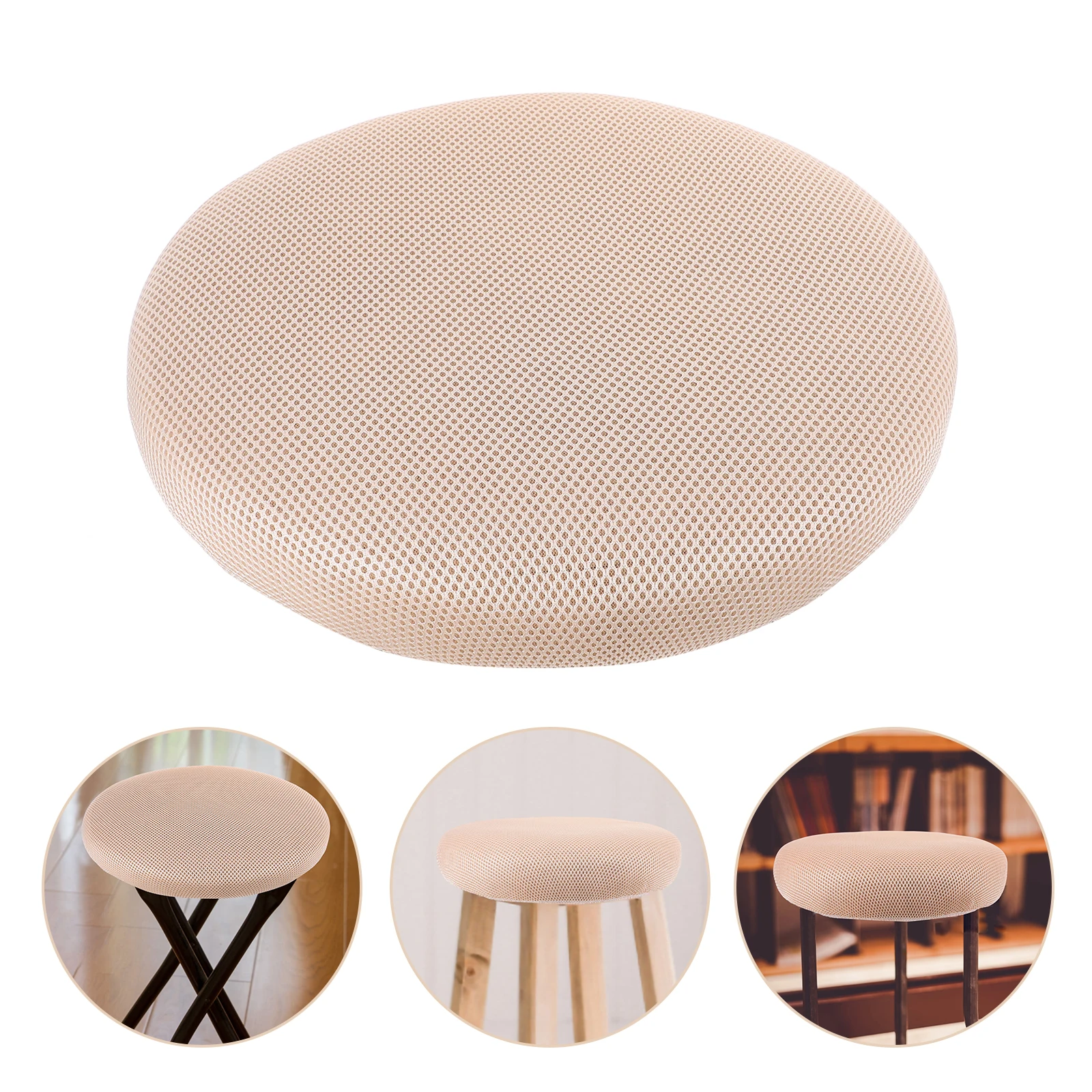 1 Round Stool Cover Chair Protector Removable Stretchable Dining Chair Cover Bar Stool Seat Replacement Home Office Use