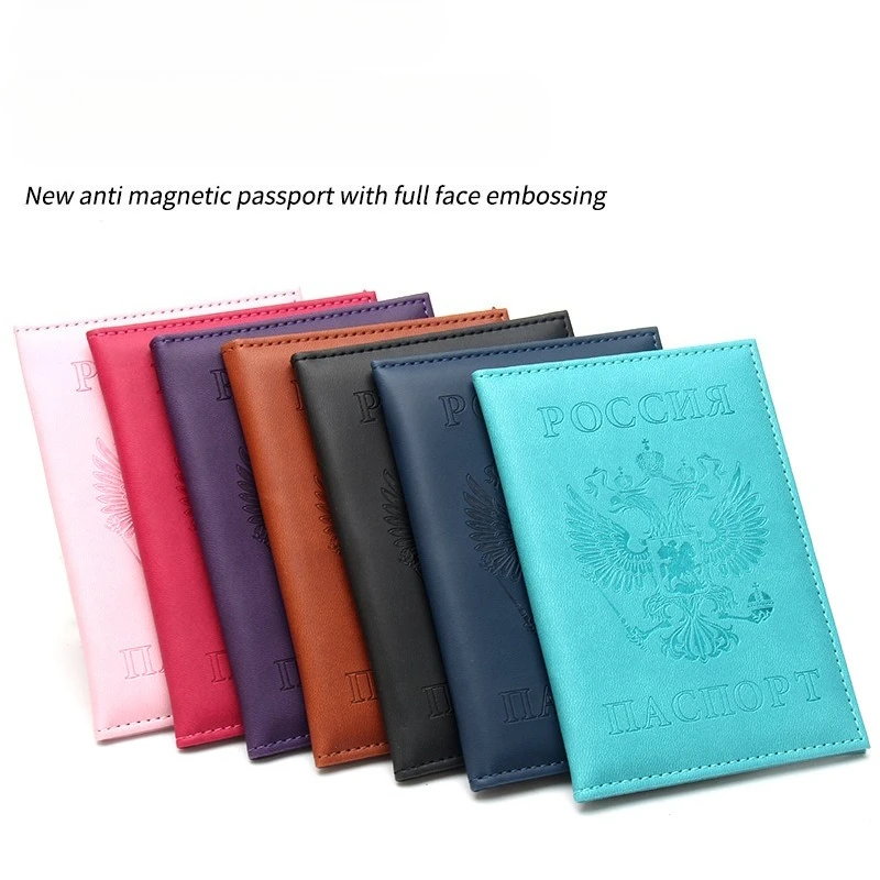 

Russian National Emblem Passport Holder Leather Passport Covers Double Headed Eagle Passport Cover Id Holder Travel Accessories