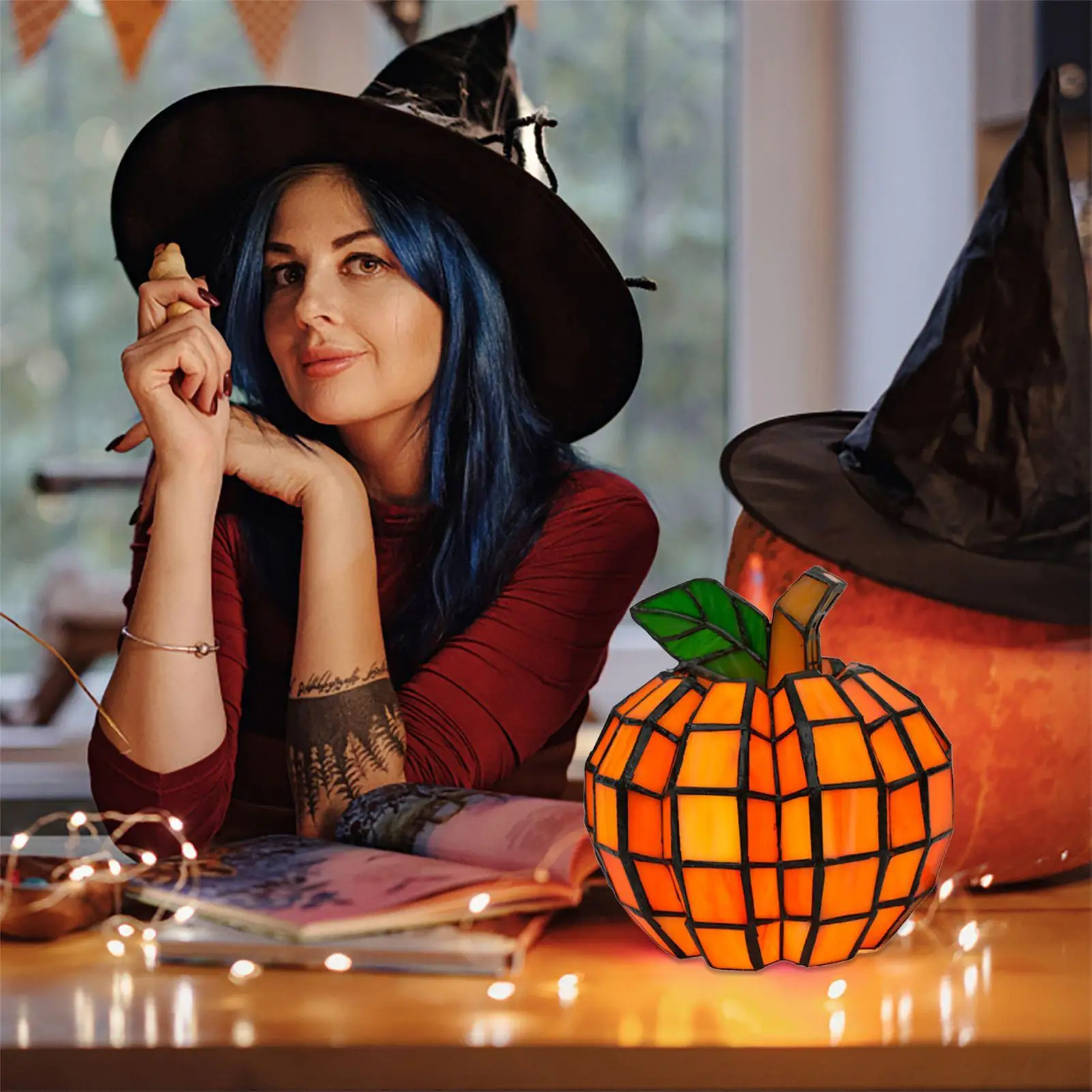 Halloween Pumpkins Halloween Decorative Pumpkin Lights LED Battery Operated Lamps Figurine Illuminated For Thanksgiving Fall