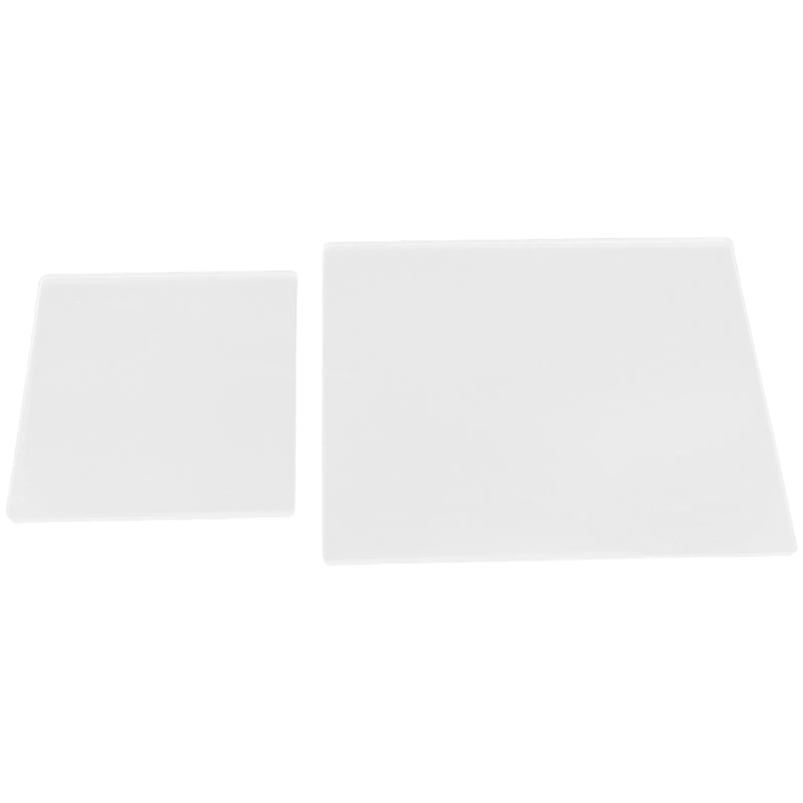 2Pcs Large Gel Printing Plate Set A4 Square Reusable Transparent Printmaking Supplies for Waterbased Paints Block Print