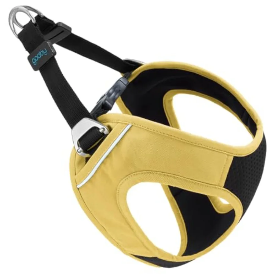 

Escape Free Easy Fit Plus Harness - Miami Yellow Large - Safe and Escape Free Dog Harness for Small Dog and Medium Dog