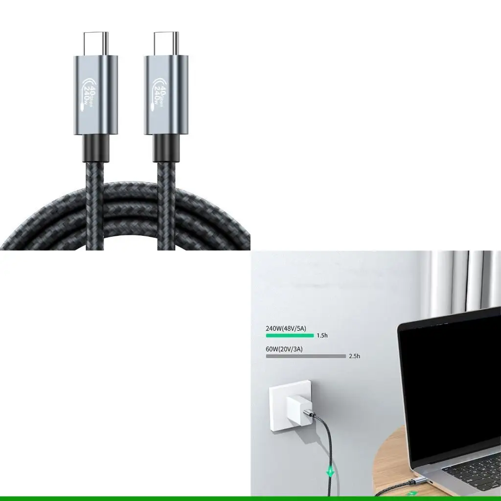 

U55C 40 Гбит/с USB4 Кабель TypeC 240 Вт 8K60 Гц для простых игр и эффективного кабеля для передачи данных