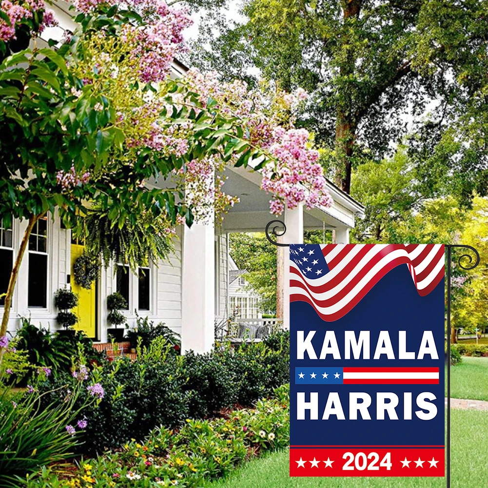 Kamala Harris 2024 Garden Flag Double Sided Harris for President Flags Indoor Outdoor Banner for American President Election