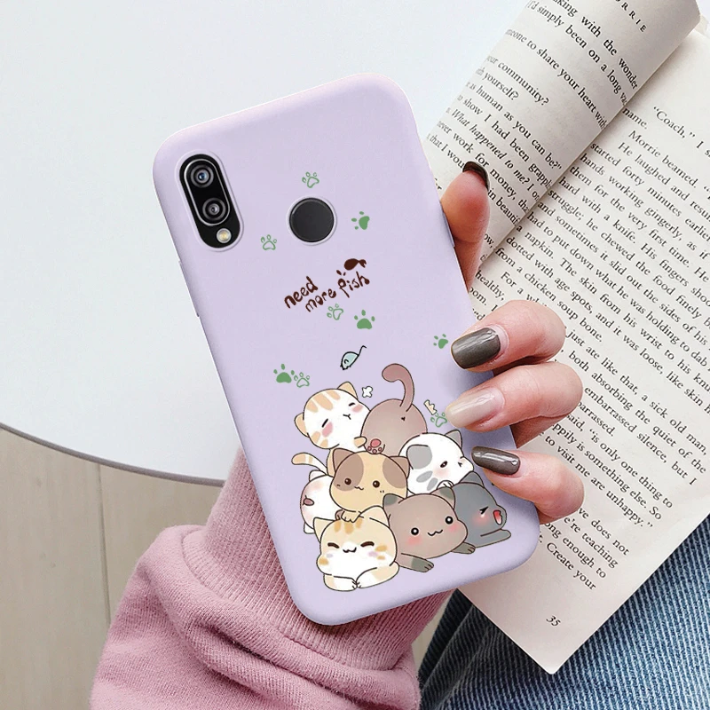 For Huawei P20 2018 P20 Lite P 20 Pro Cover Cute Cartoons Heart Cat Soft Silicone Shockproof Phone Case For Huawei P20 Fundas - view 5