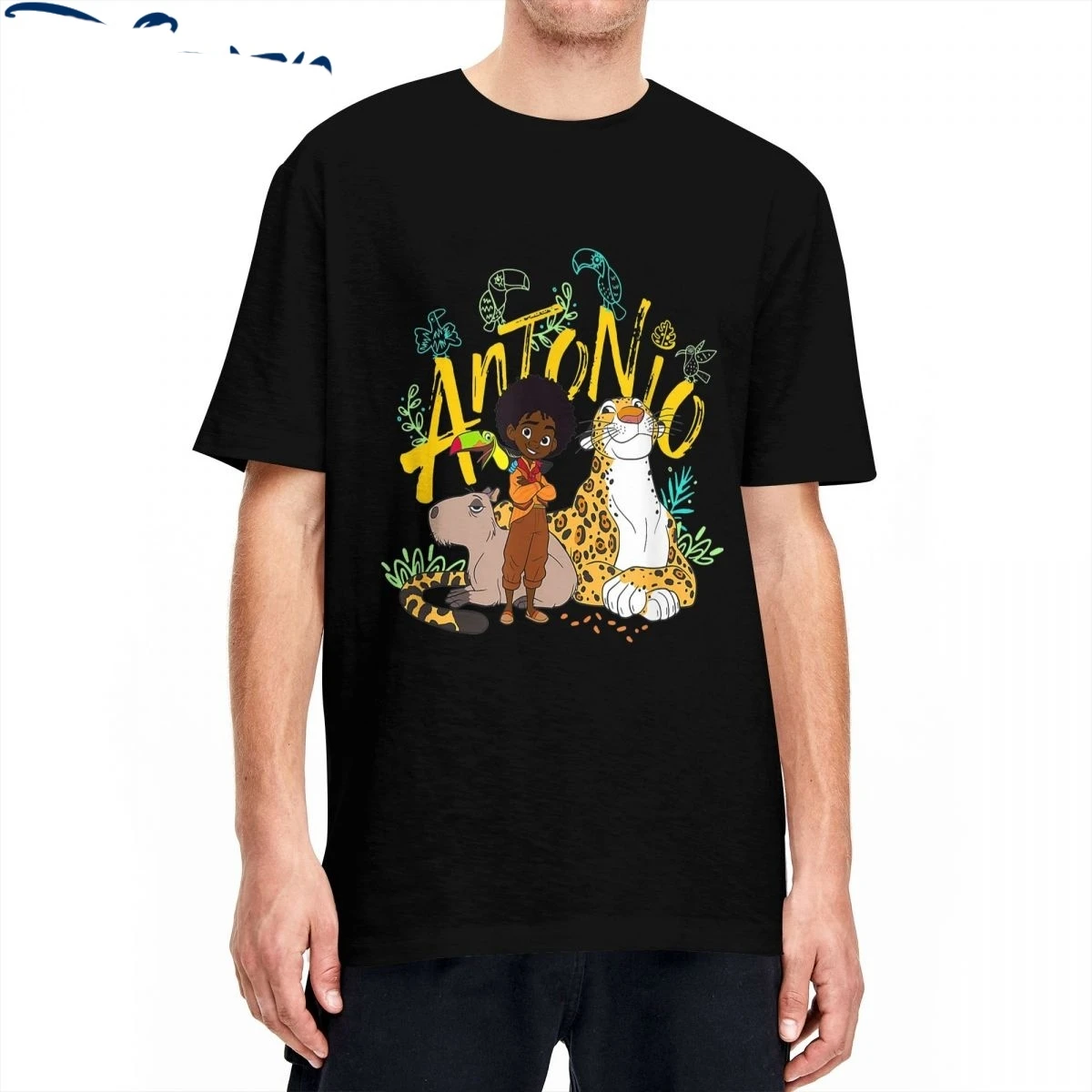 Camiseta de Encanto para hombre y mujer, camisetas humorísticas de 100% algodón, camisetas de Antonio con Animal Friends, Tops de manga corta, Idea de regalo