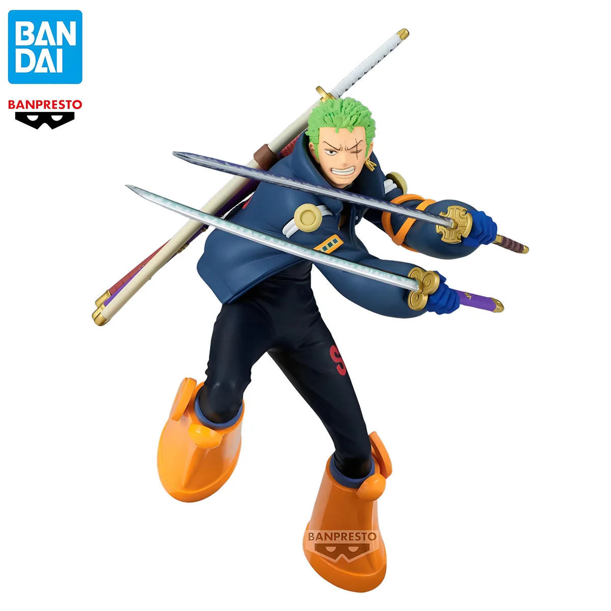 

In Stock BANDAI Genuine Banpresto Anime ONE PIECE BRC Roronoa Zoro Egghead PVC Action Figure Anime Collectible Model Toys Gifts