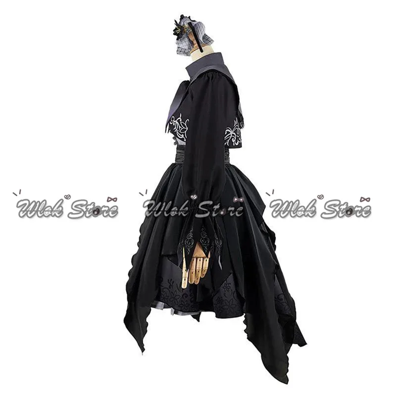 Asahina Mafuyu 코스프레 의상 가발 블랙 로리타 드레스 프로젝트 Sekai 할로윈 파티 여성을위한 다채로운 무대 Feat 유니폼 복장