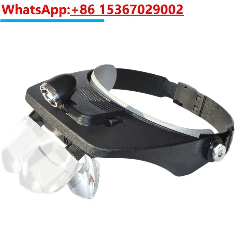 Head mounted magnifying glass, LED with light glasses, elderly reading, maintenance, and micro carving of clocks and watches