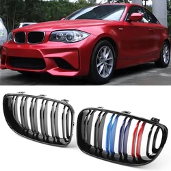 Car Accessories Dual Slats Front Kidney Grill Racing Grills Replacement For BMW 1 Series E81 E87 E82 E88 120i 130i 2004-2011