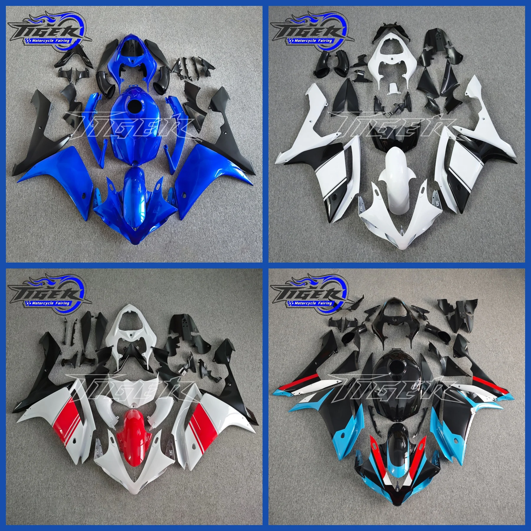 Motorcycle Fairing Kit Fits For YZF-R1 2007 2008 YZF1000 07 08 Fairing Black Fluorescent Yellow Motorcycle Housing