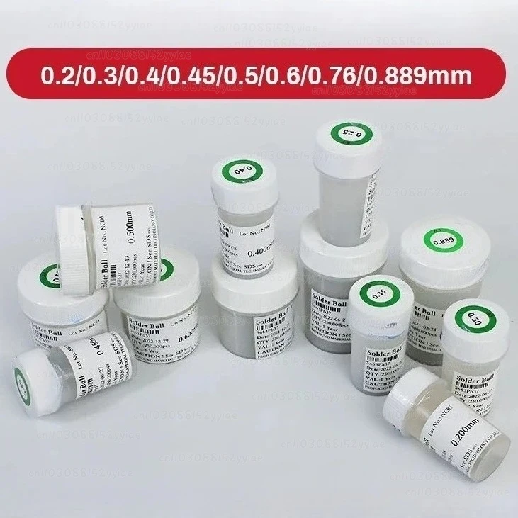 Multi-Size PMTC Solder Balls 0.2mm To 0.76mm, 250K Pieces for BGA Repair & Welding
