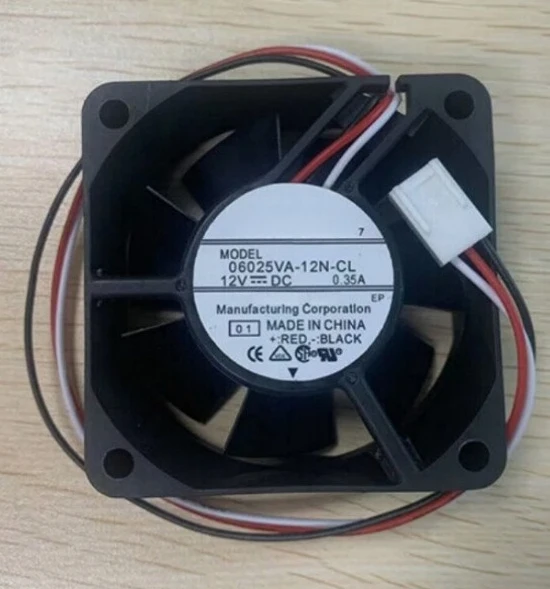 

Brand New Original 06025VA-12N-CL DC 12V 0.35A 60x60x25mm 3-Wire Server Cooling Fan Fast delivery