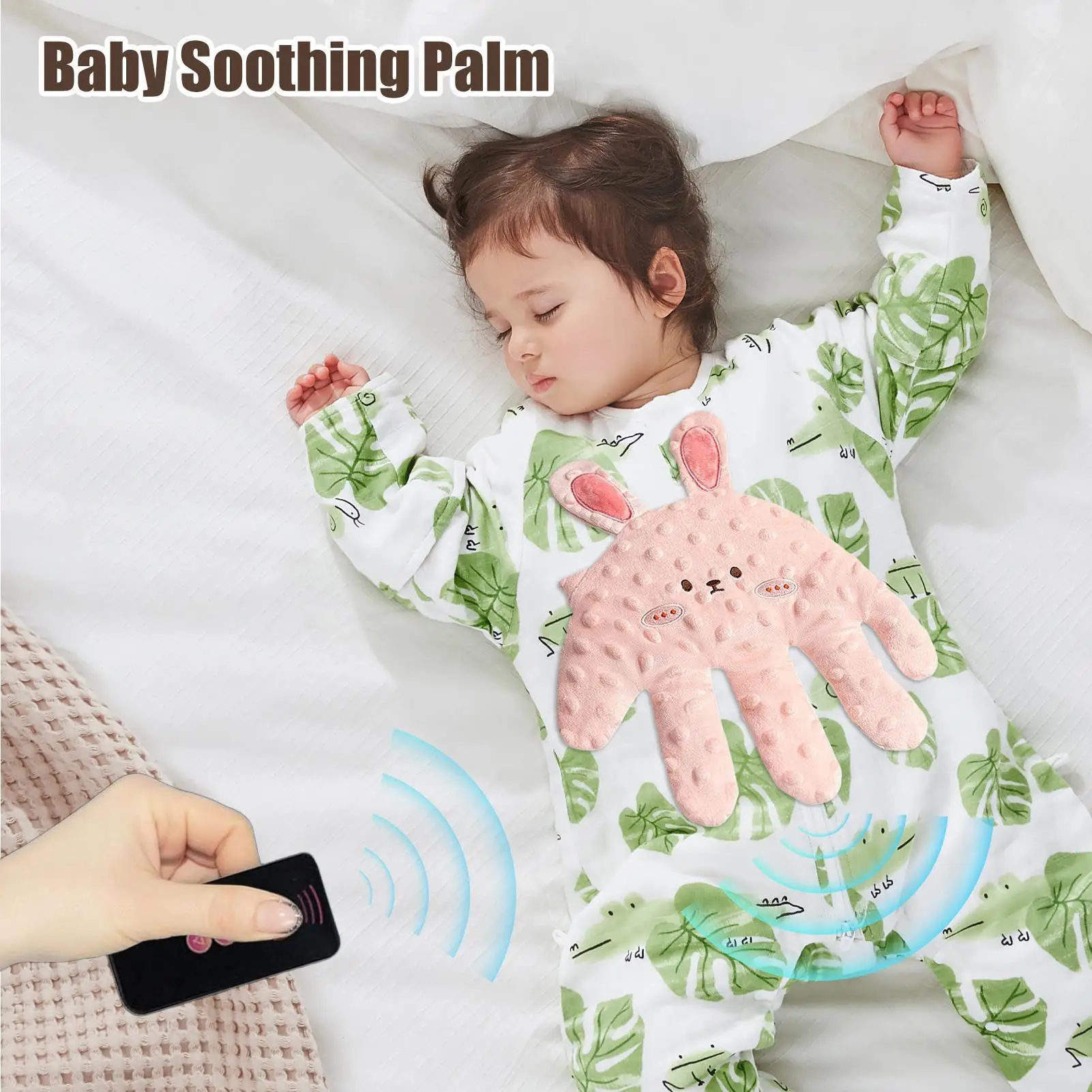 Baby Soothing Palm Hand With Remote Control Sleep Aid Palms Electric Adjustable Soother Butt Hitting Patter For Crib Kids