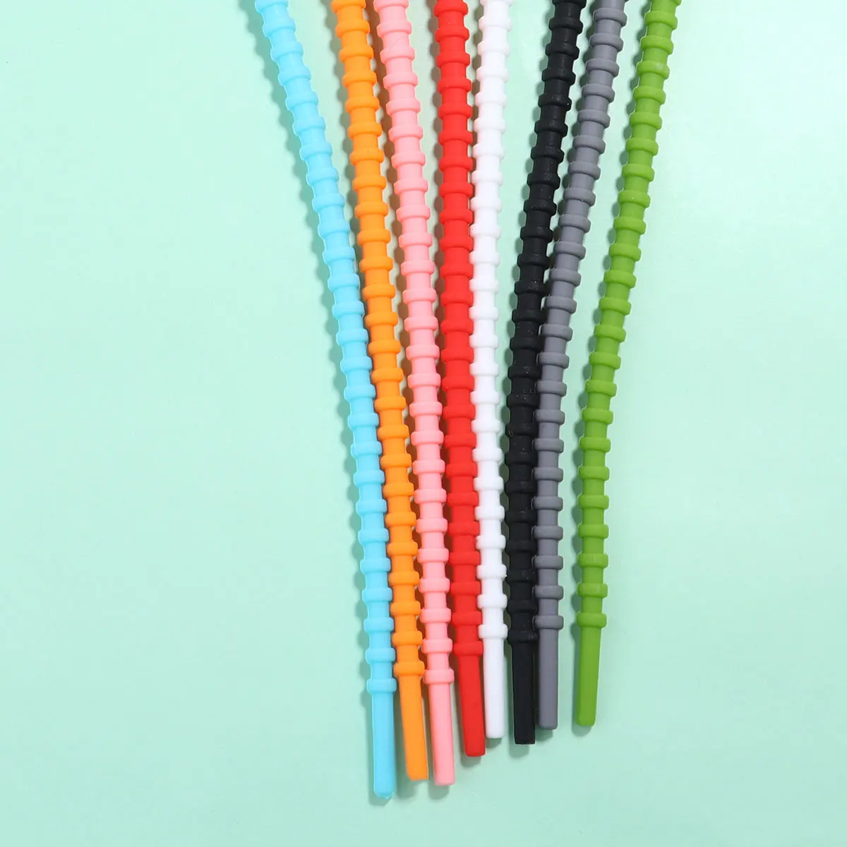 

10pcs Silicone Cable Ties Reusable Self-Locking Zip Ties For Headset Data Line Wire Binder Loop Fixing Ring Organizers Assorted