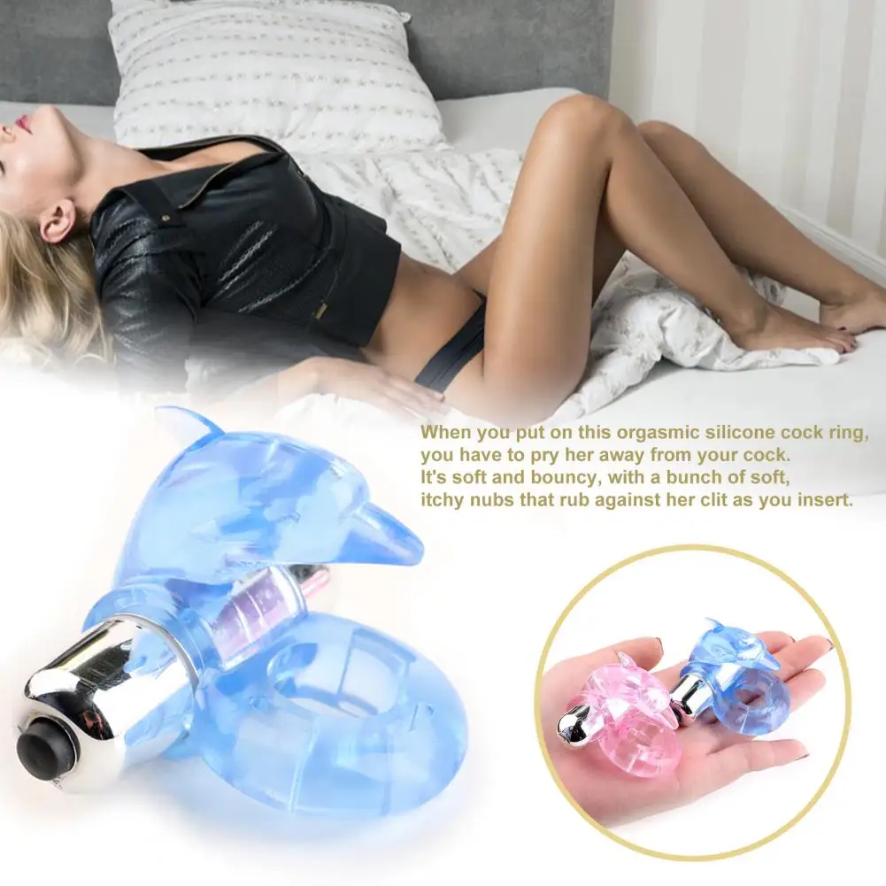 Soft Effective Vibrating Penis Foreskin Delay Ring Universal Cock Ring Safe for Men