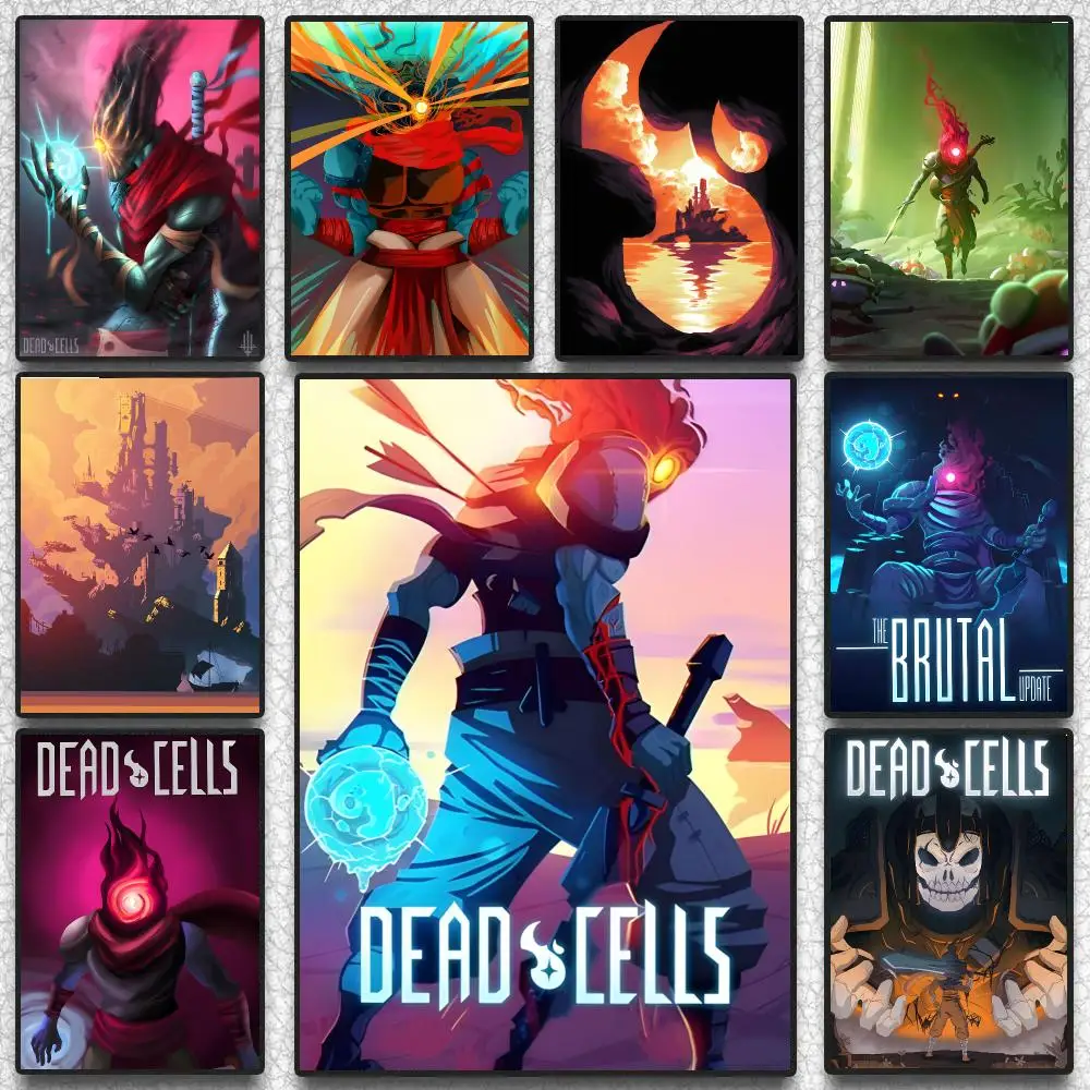 D-Dead Cells Poster Hot Self-adhesive Art Paper Sticker Coffee House Bar Room Wall Decor