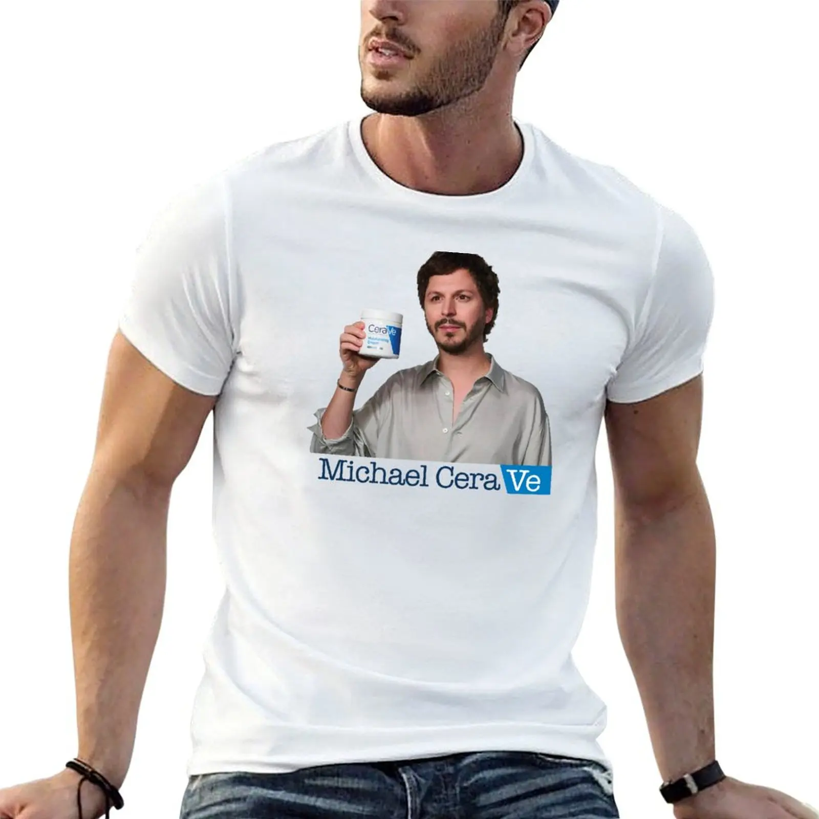 Camiseta Michael CeraVe, camisetas para hombre, camisetas de algodón para hombre, camisetas informales para hombre, camiseta divertida de algodón