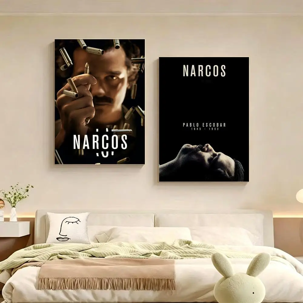 Series Narcos Poster Poster Multiple Sizes  frameless Creamy Style Wall Art Home Decor For Living Room Bedroom gift