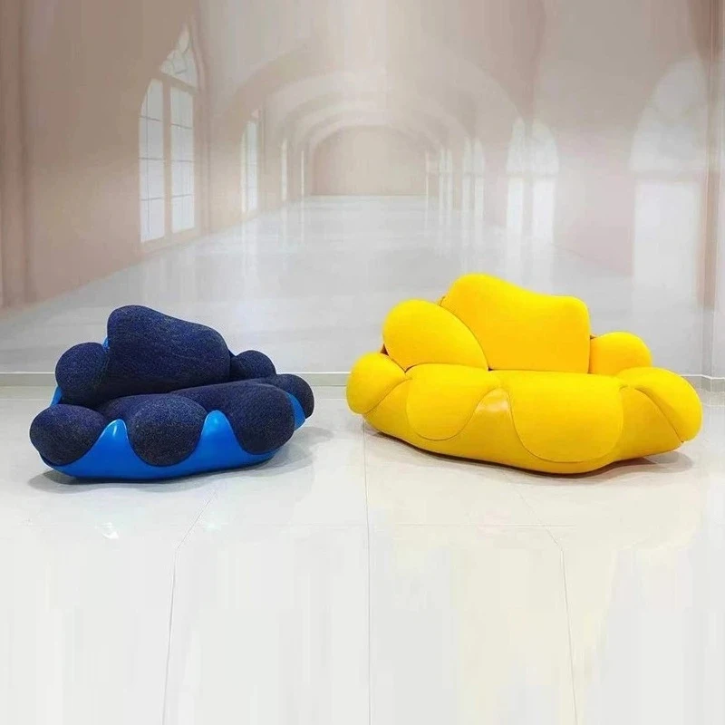 high quality Special-shaped cloud , fiberglass art hollow hanging basket casual sofa chair