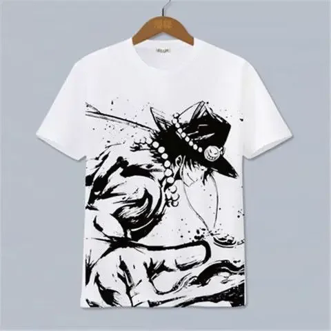 Ropa periférica de Anime de una pieza, camiseta de manga corta con dibujos animados para hombres y mujeres, Camiseta con estampado de algodón Y2K, ropa de calle Harajuku