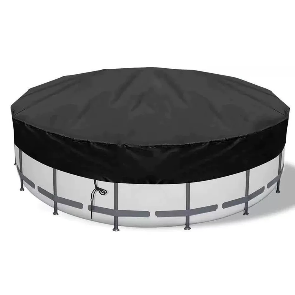 

8 Ft Round Pool Cover Heavy Duty Tear Resistant PVC Material for Ground Pools Offering Protection Against Punctures and Dust