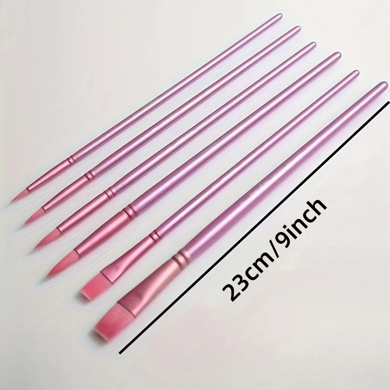 6Pcs High-Quality Professional Paintbrush Set,Suitable For Watercolor, Acrylic,and Oil Painting, Watercolor Brushes,Artist Tools