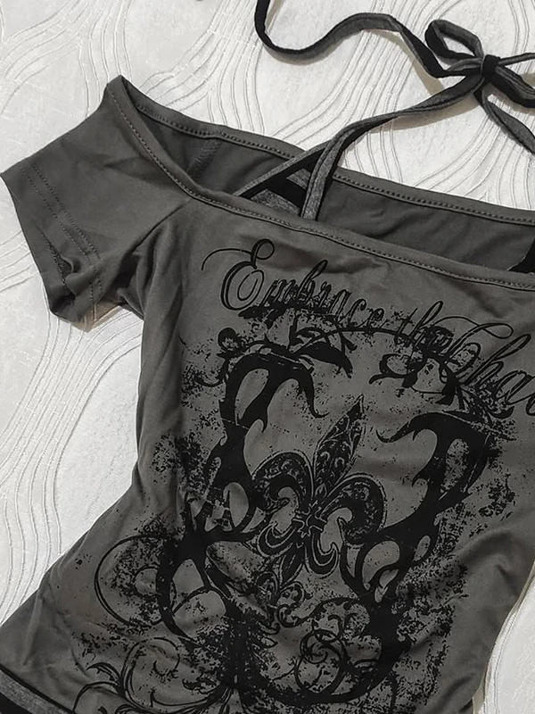 

Оригинальная футболка ey ort Sve, винтажный дизайн, уникальный топ из двух предметов, корейский облегающий хлопок, влажный ng, лето 2025 г.