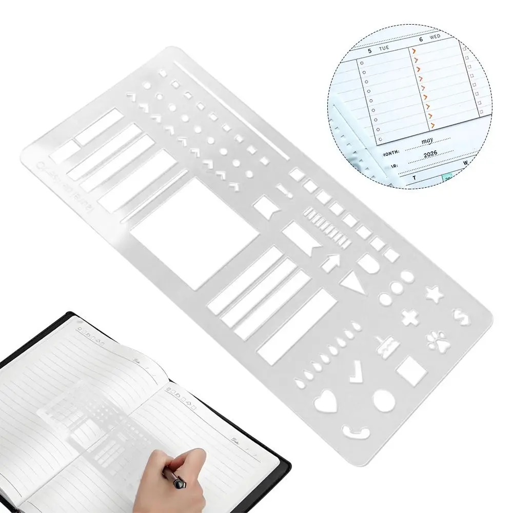 Manual Templates for Planning Calendar Reusable Dot Grid Log Planning Template Transparent Handmade Flexible Record Template
