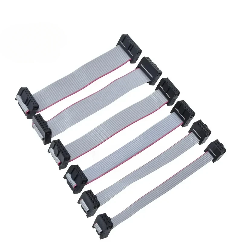 Кабель-jtag-idc-плоский-серый-шаг-254-мм-10-см-двойной-для-передачи-данных-для-электронных-принтеров-удлинитель-oem-6-10-20-30-64-контактный-для-arduino