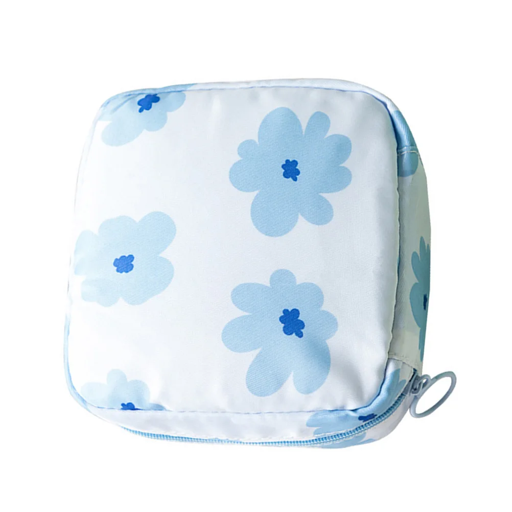 

1pc Sanitary Napkin Storage Bag Zippered Diaper Pouch Cloth Material Travel Outdoor Small Headphones Loose Change Jewelry Credit