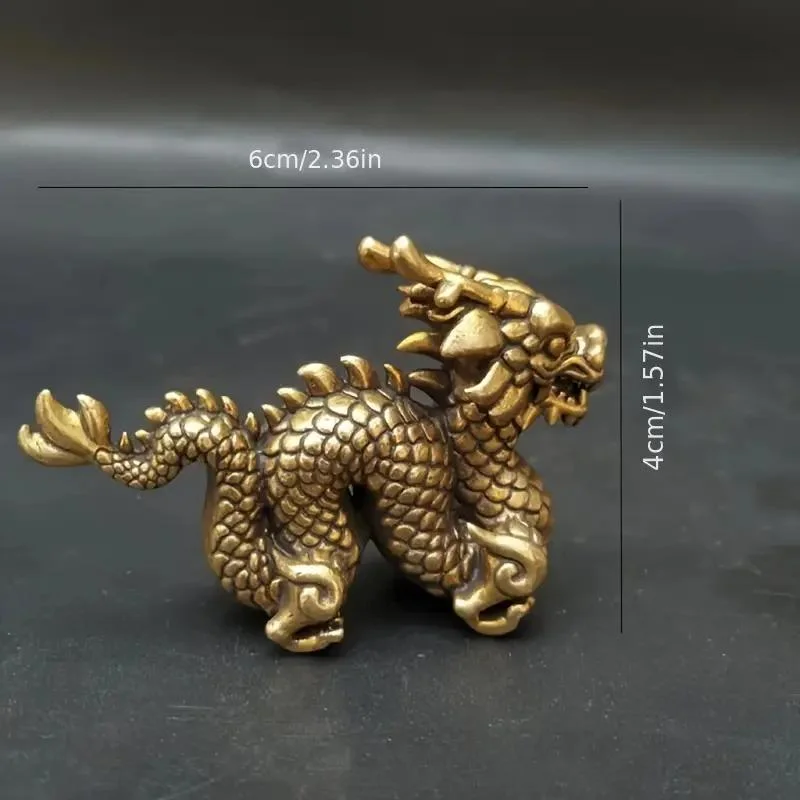 Vintage Brass Sea Turtle Bee Dragon Cat Animal Figurines Desktop Decor Lucky Feng Shui Home Ornament Christmas Gift